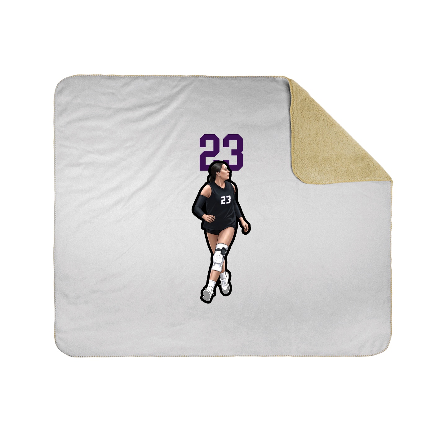Throw Blanket — Number Top in White