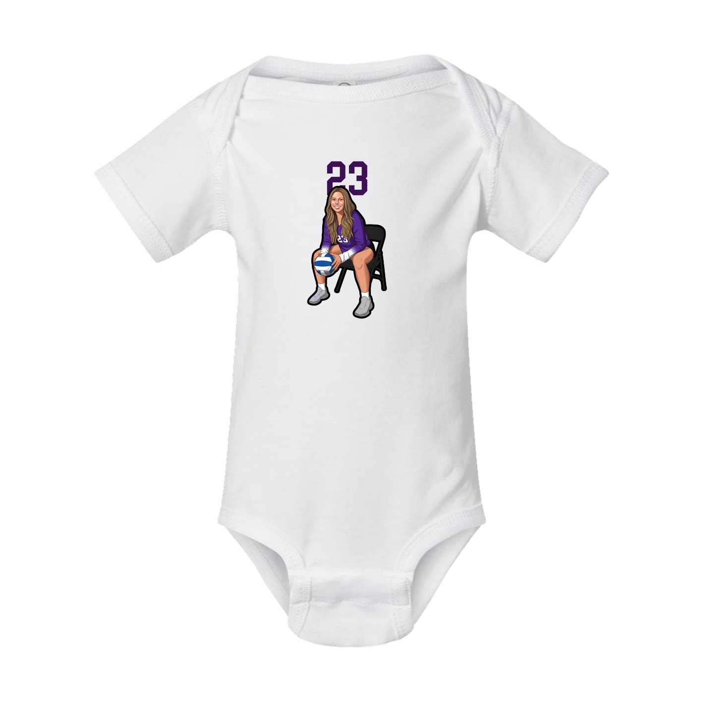 Baby Onesie — Number Top in White