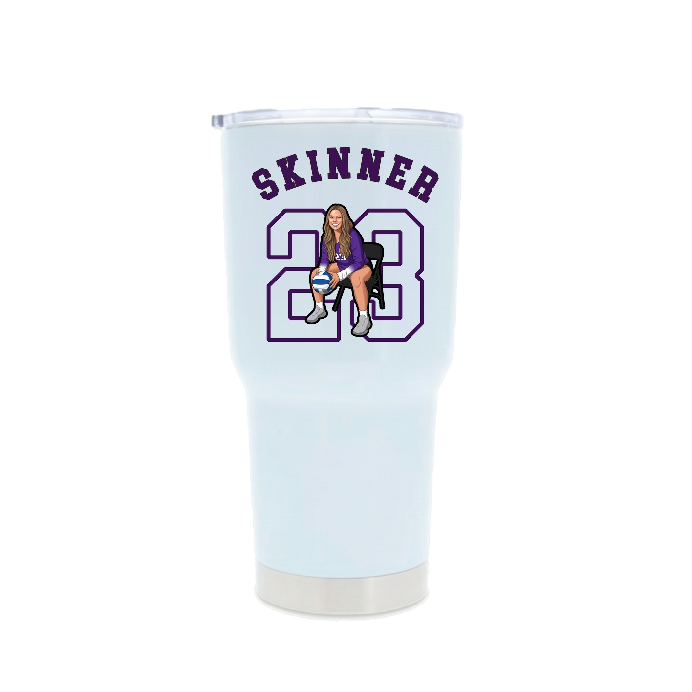 30oz Stainless Steel Tumbler — Shirsey Arch in White