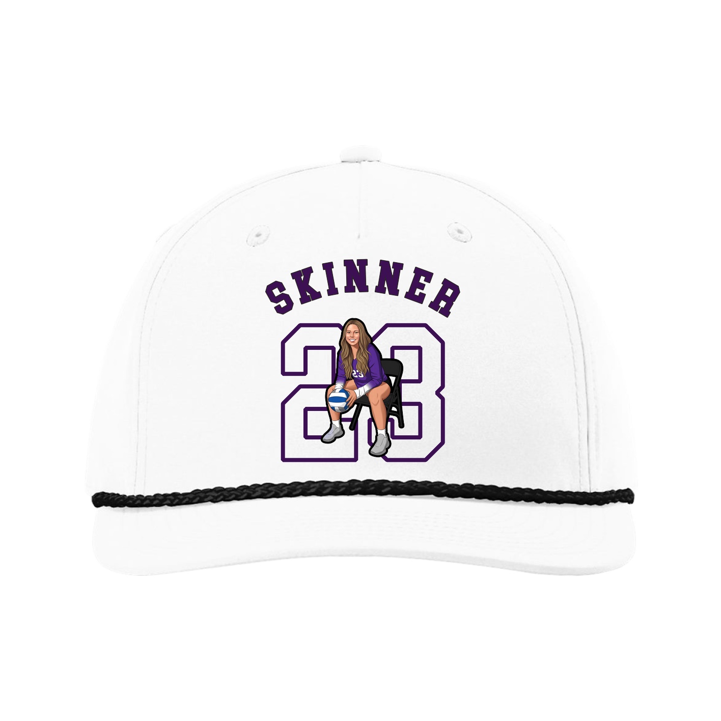 Five-Panel Classic Rope Cap — Shirsey Arch in White