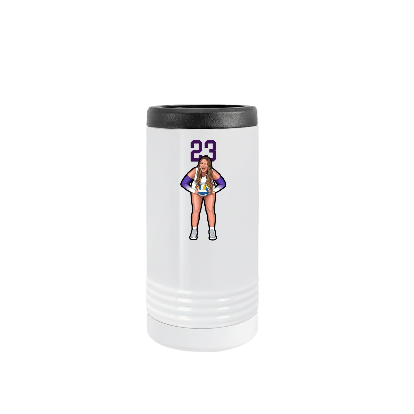 Slim Beverage Holder — Number Top in White