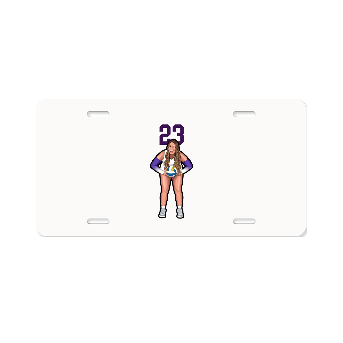 License Plate — Number Top in Classic