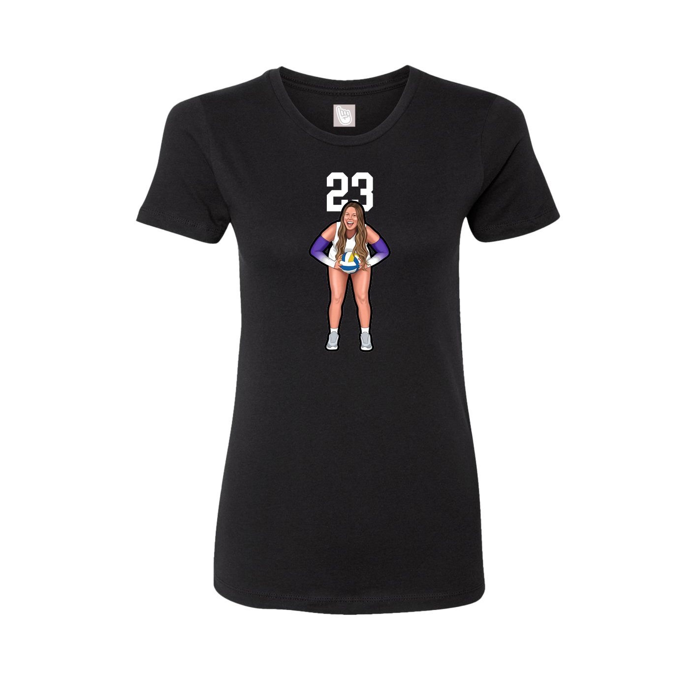 Womens Tee — Number Top in Black