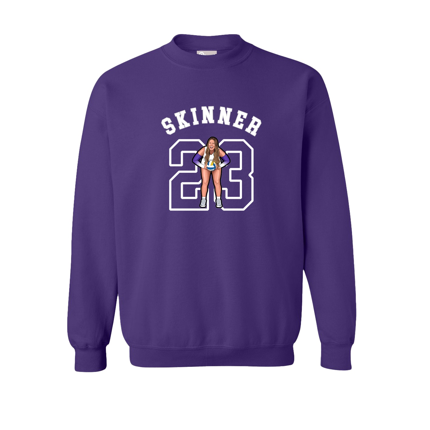 Fleece Crew — Shirsey Arch in Purple