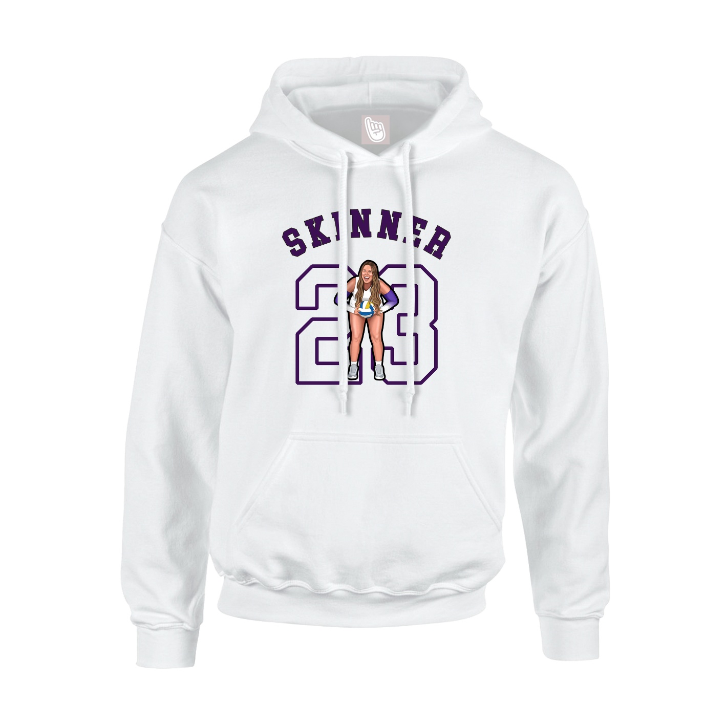 Youth Hoodie — Shirsey Arch in White