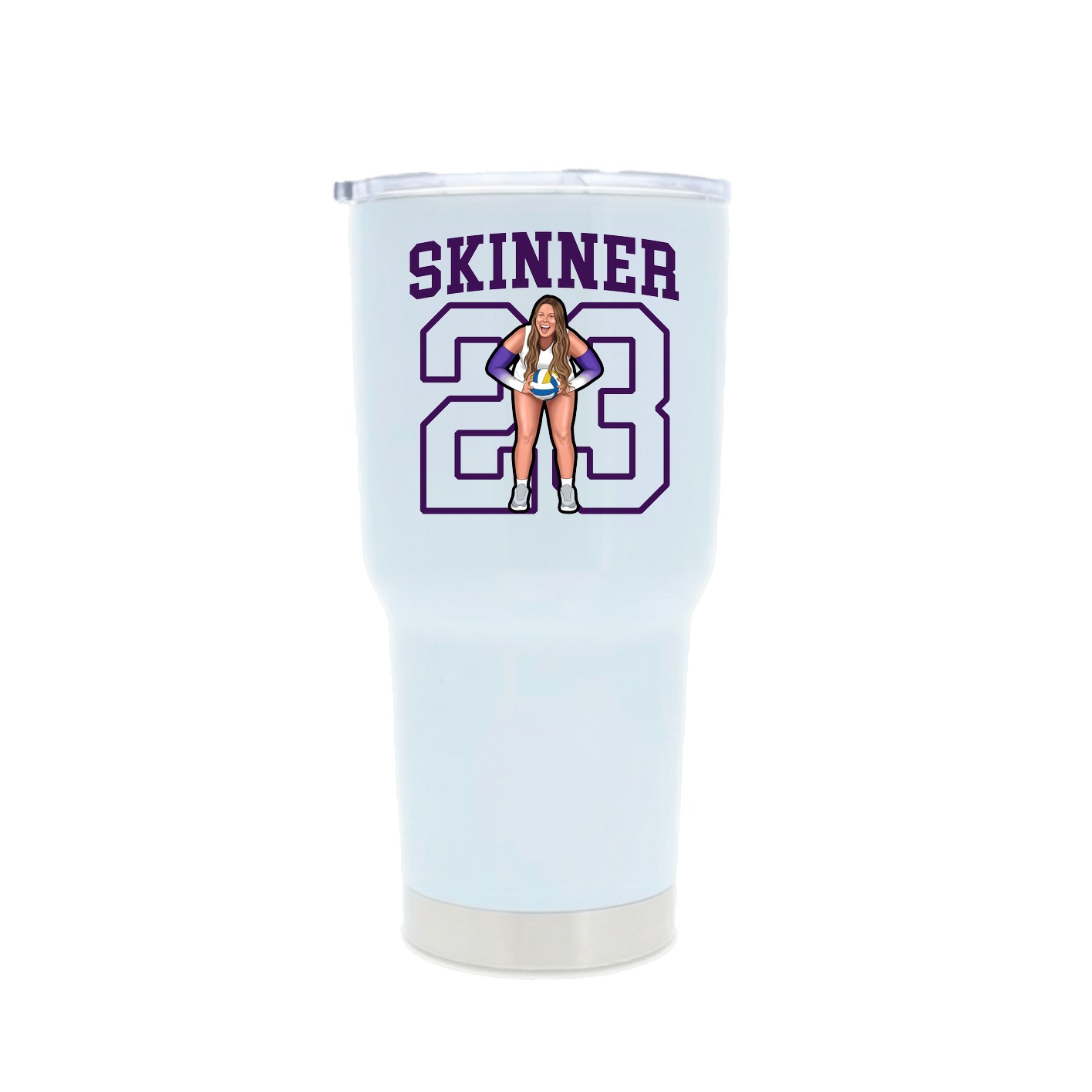 30oz Stainless Steel Tumbler — Shirsey in White