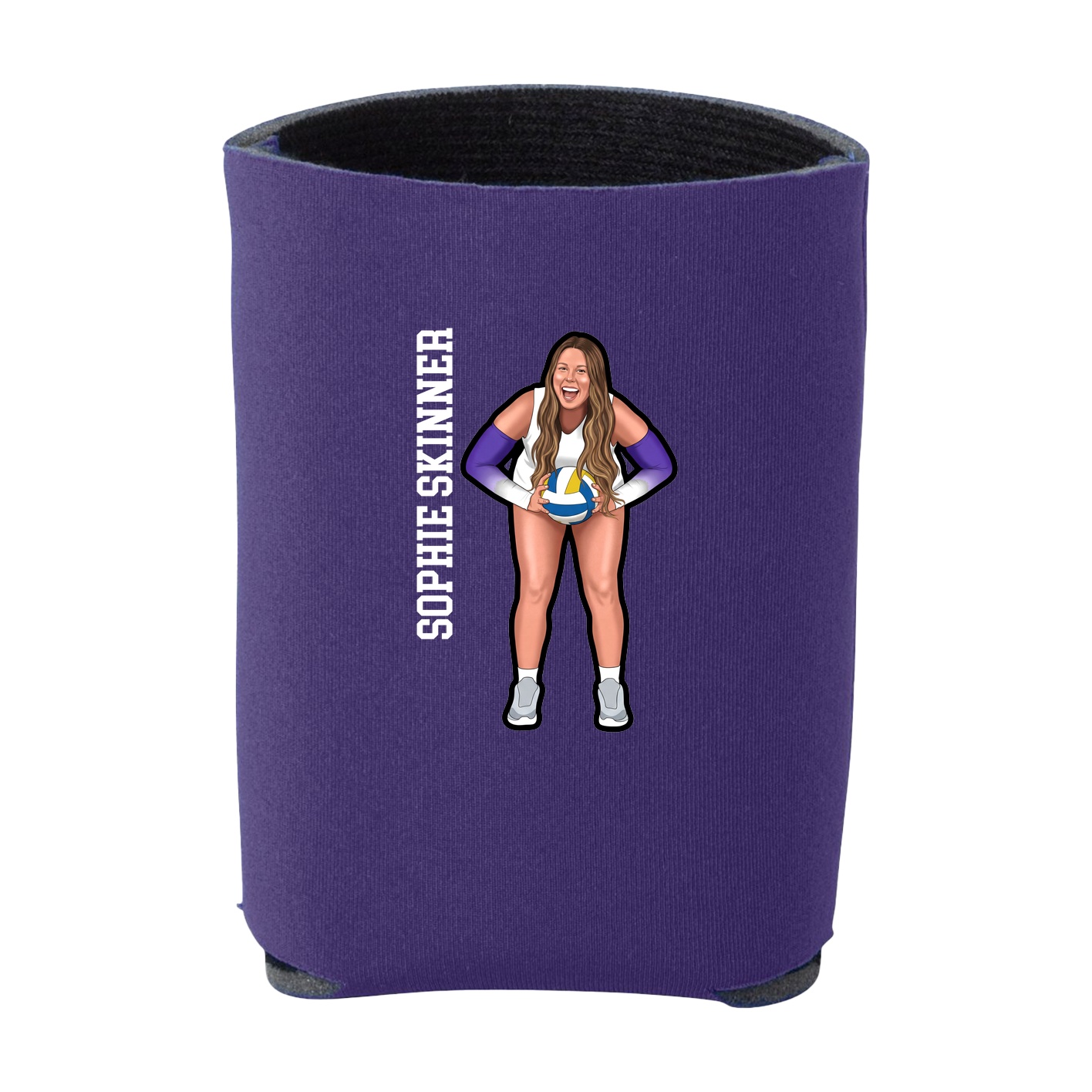 Can Holder — Name Vertical in Purple