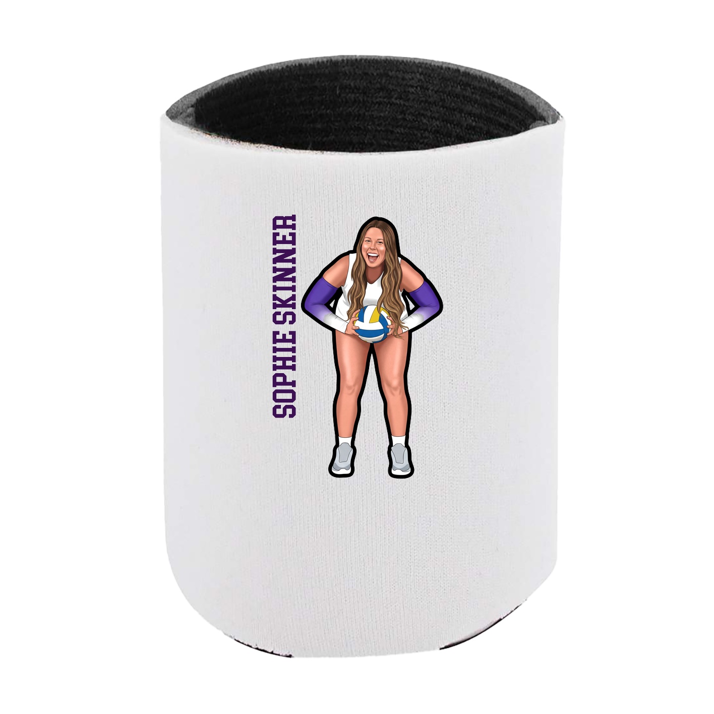 Can Holder — Name Vertical in White