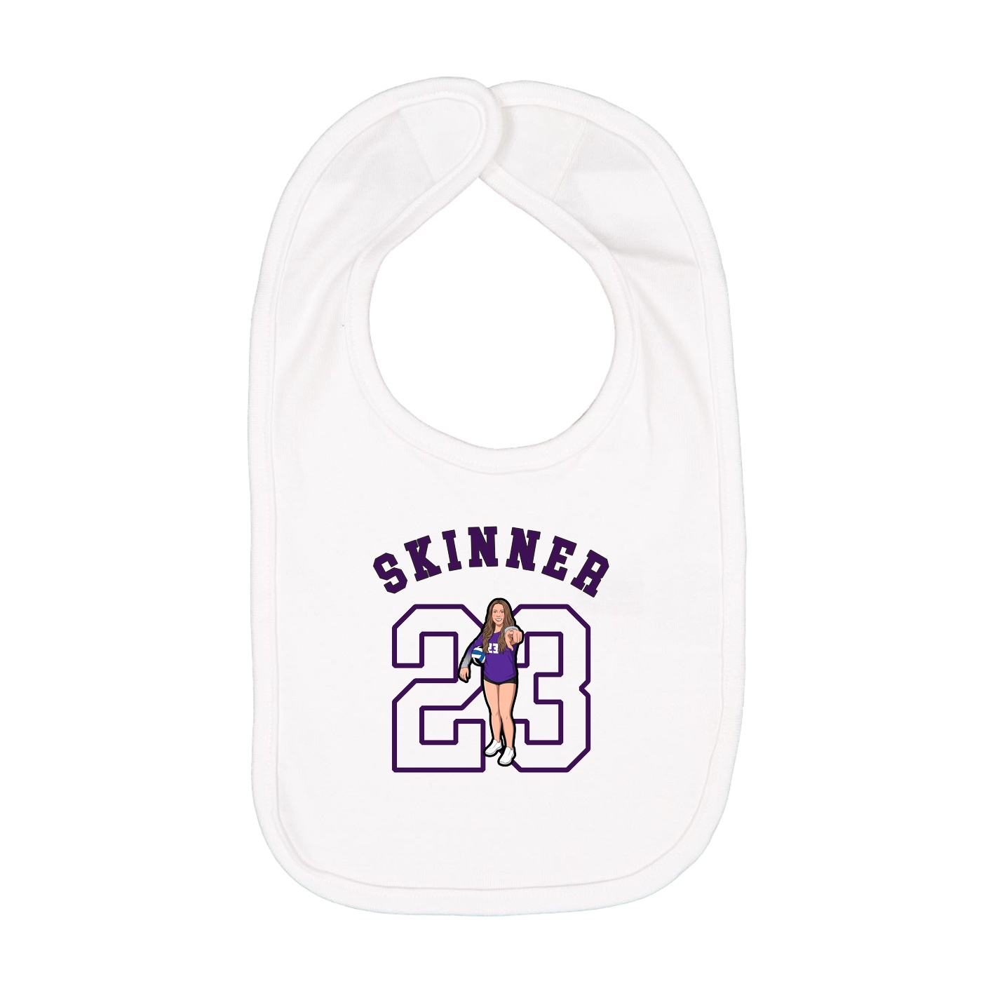 Infant Bib — Shirsey Arch in White