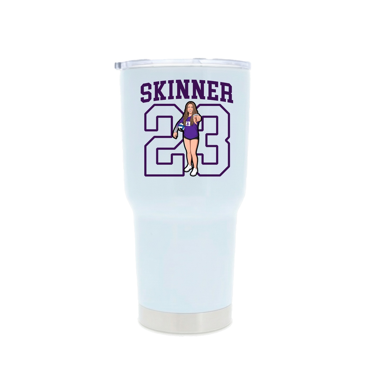30oz Stainless Steel Tumbler — Shirsey in White