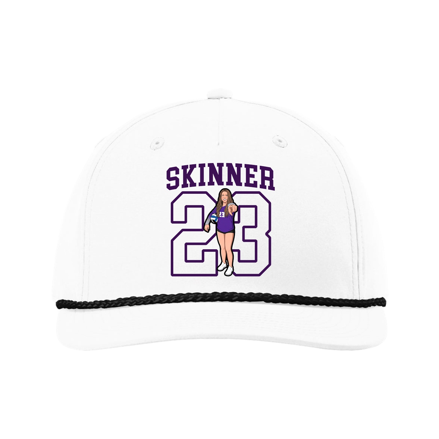 Five-Panel Classic Rope Cap — Shirsey in White