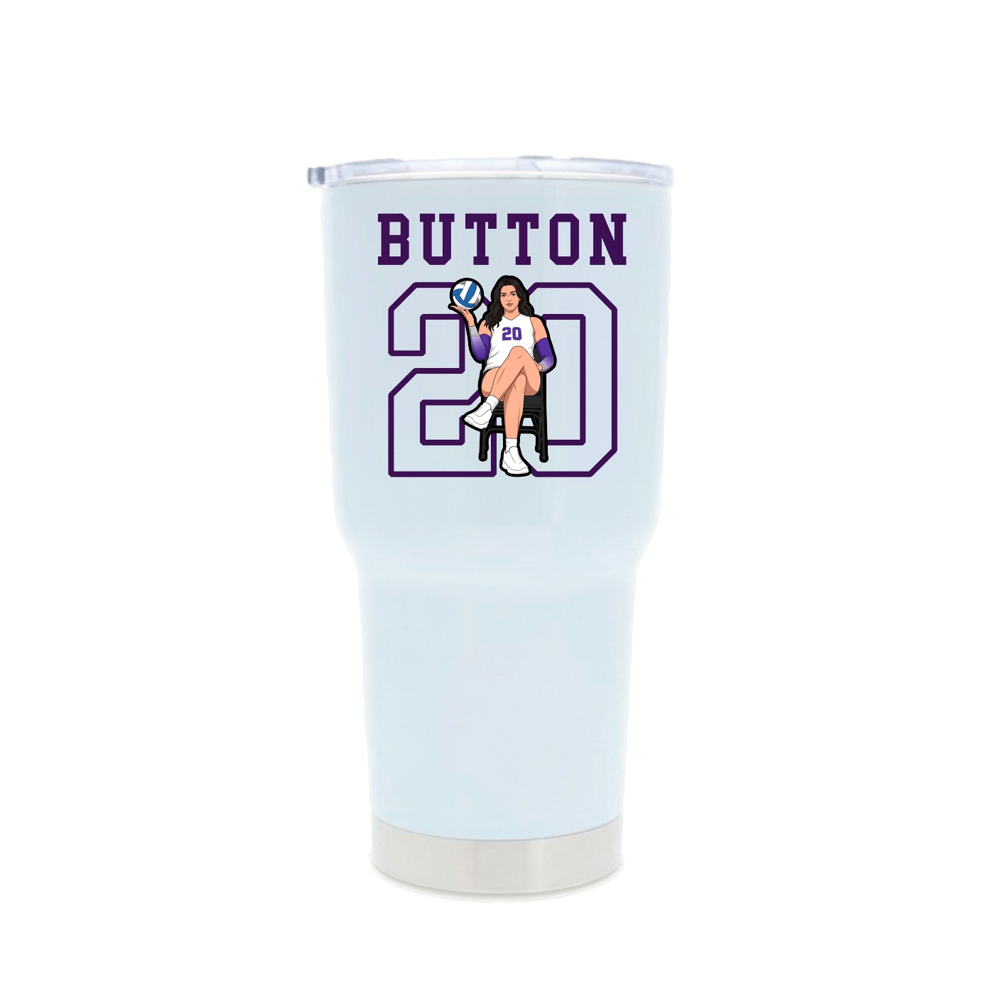 30oz Stainless Steel Tumbler — Shirsey in White