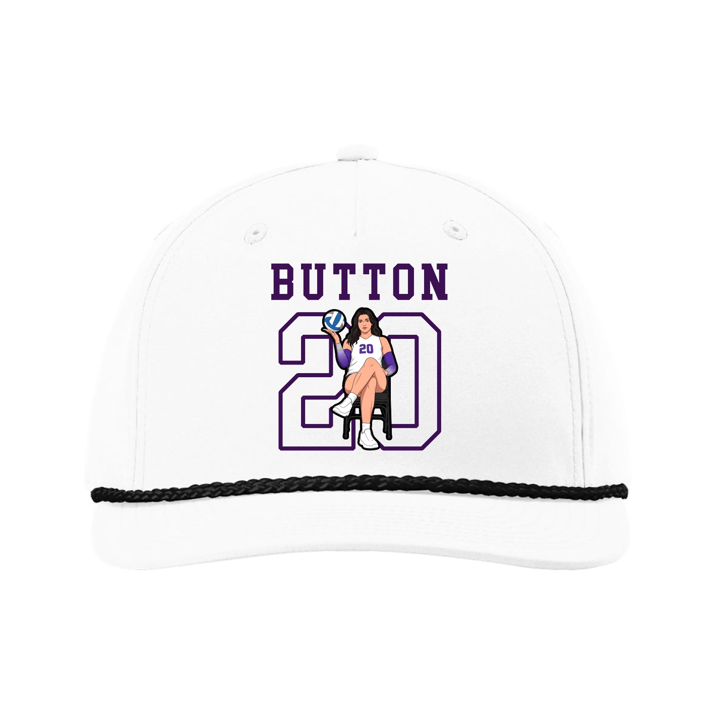 Five-Panel Classic Rope Cap — Shirsey in White
