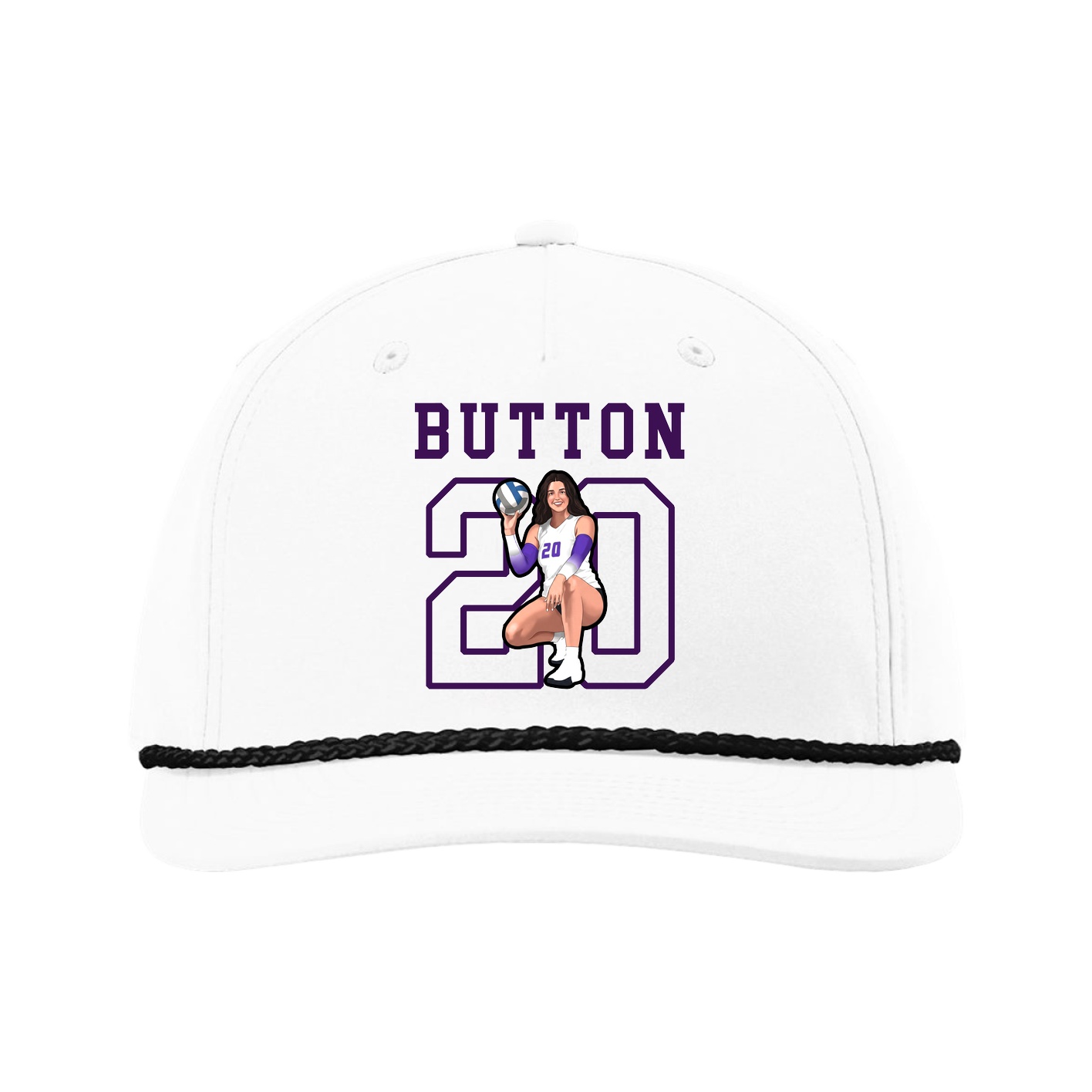 Five-Panel Classic Rope Cap — Shirsey in White