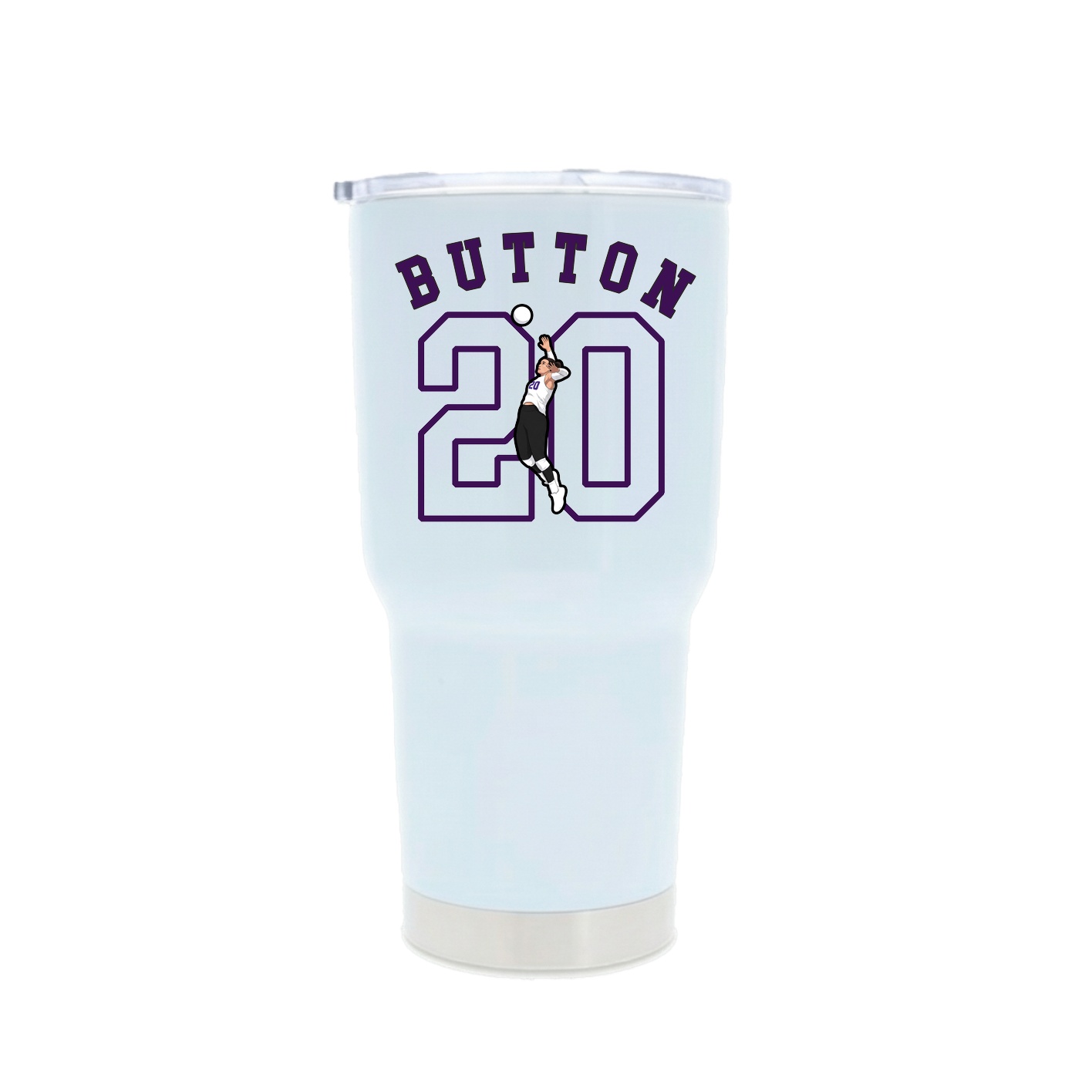 30oz Stainless Steel Tumbler — Shirsey Arch in White