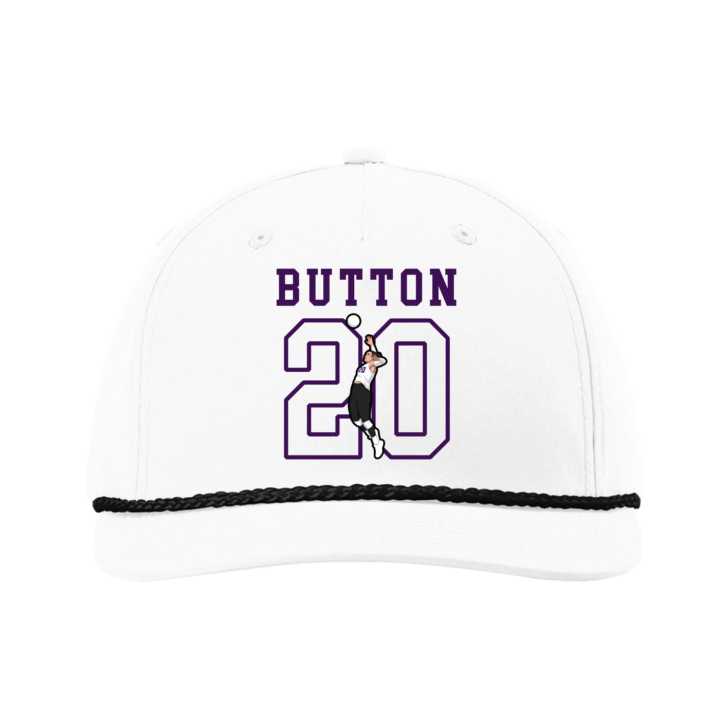 Five-Panel Classic Rope Cap — Shirsey in White