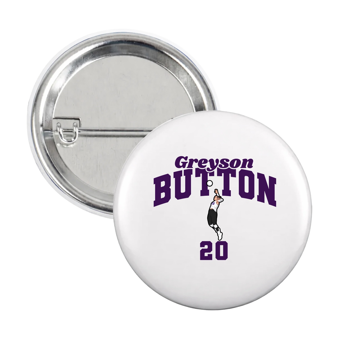 Game Day Button — Signature Arch in White