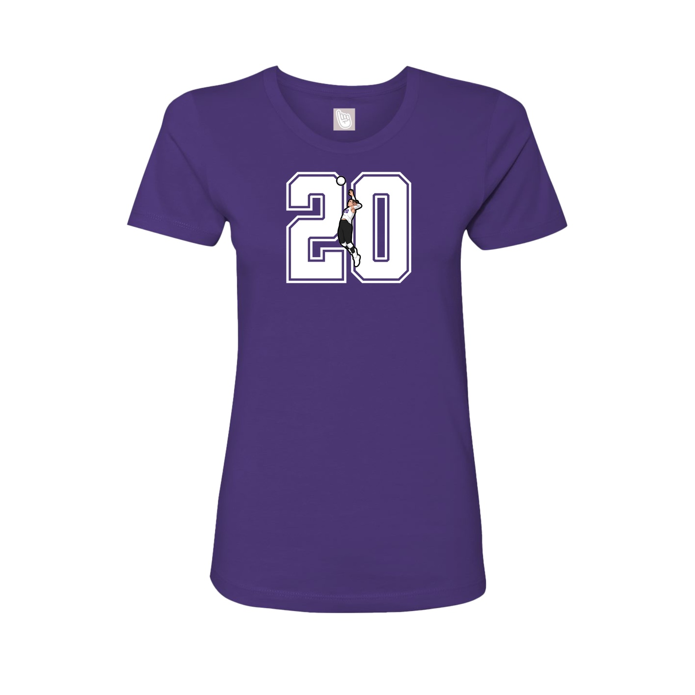 Womens Tee — Number in Purple