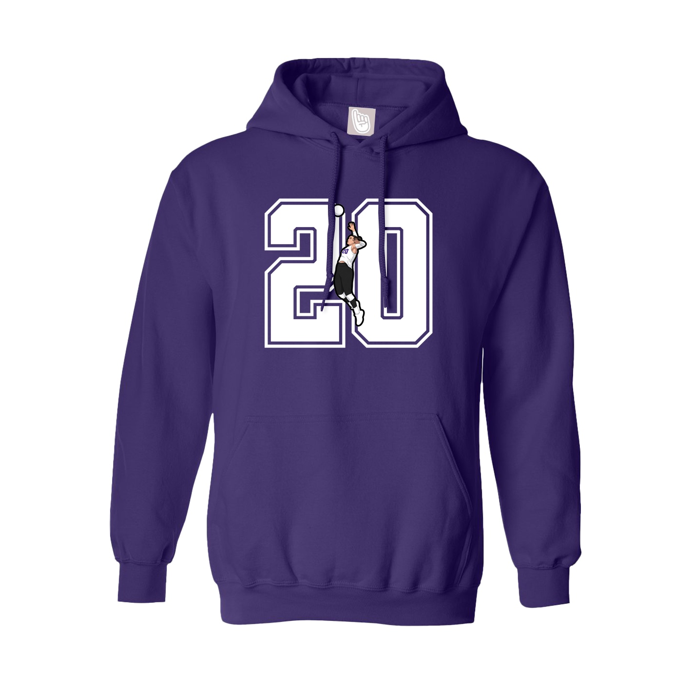 Hoodie — Number in Purple
