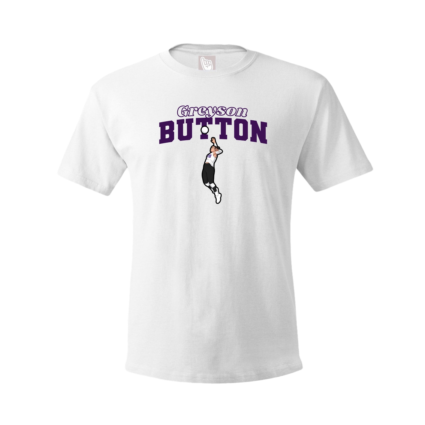 Youth Tee — Name Arch in White