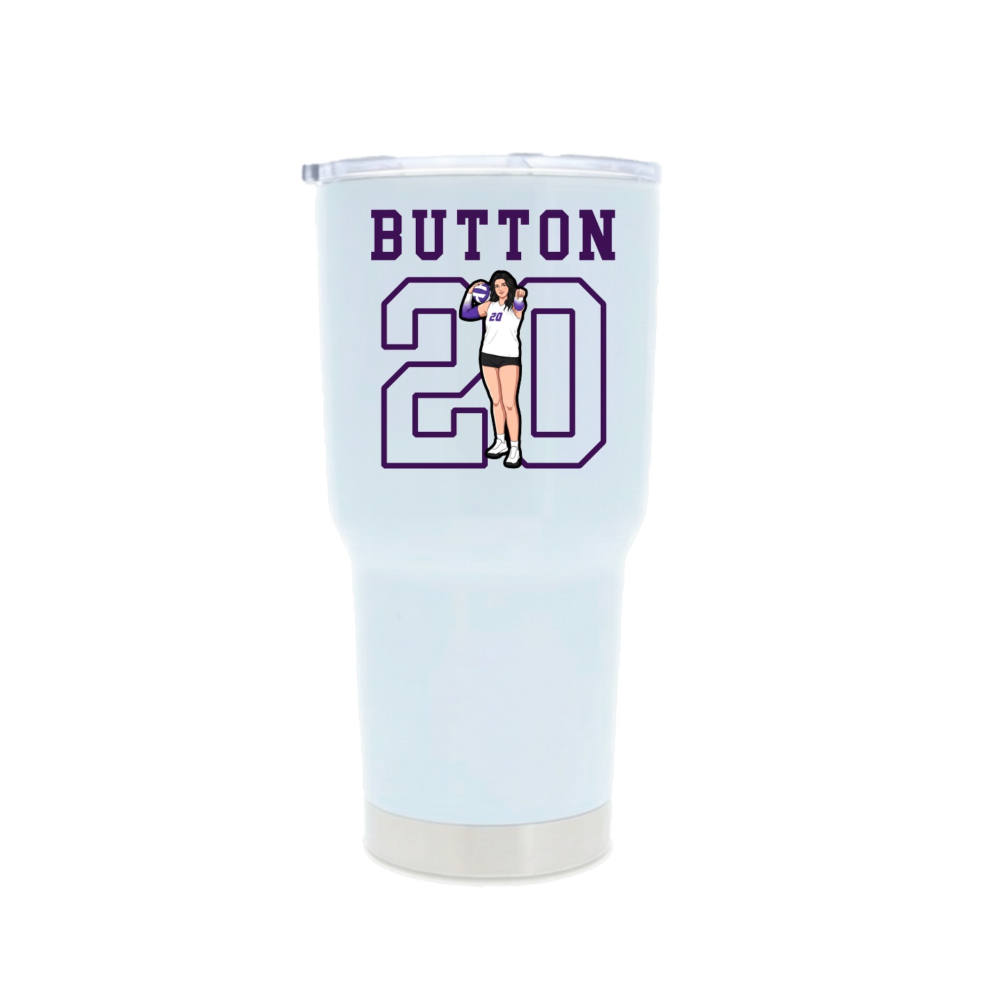 30oz Stainless Steel Tumbler — Shirsey in White