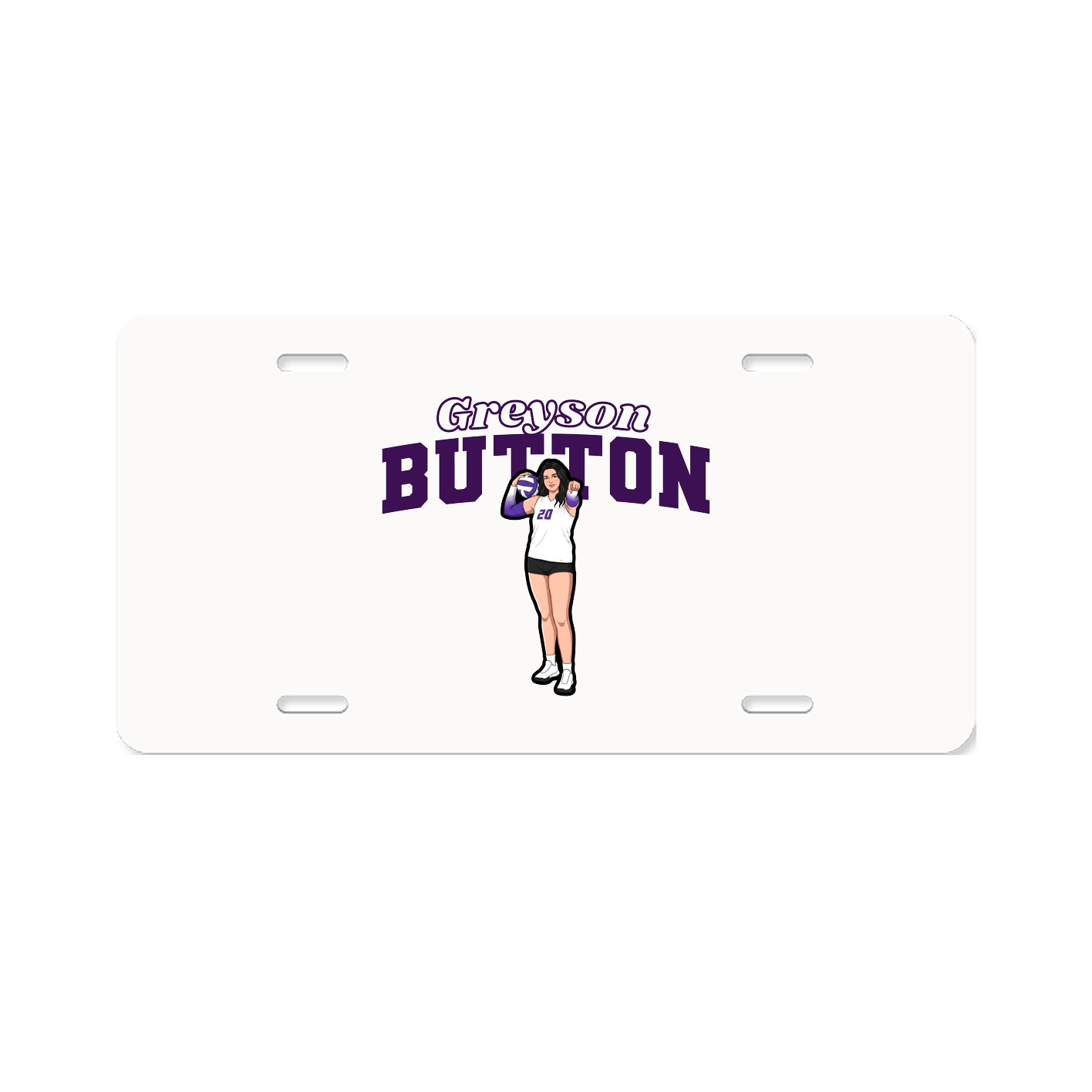 License Plate — Name Arch in Classic