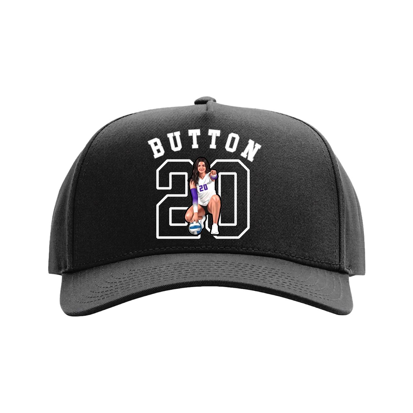 Full Fabric Five-Panel Champ Cap