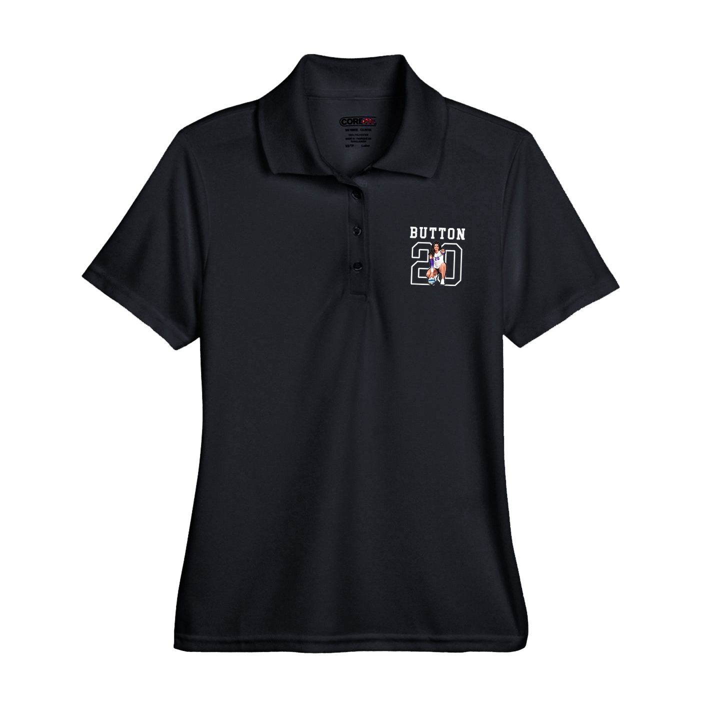 Womens Performance Polo — Shirsey in Black