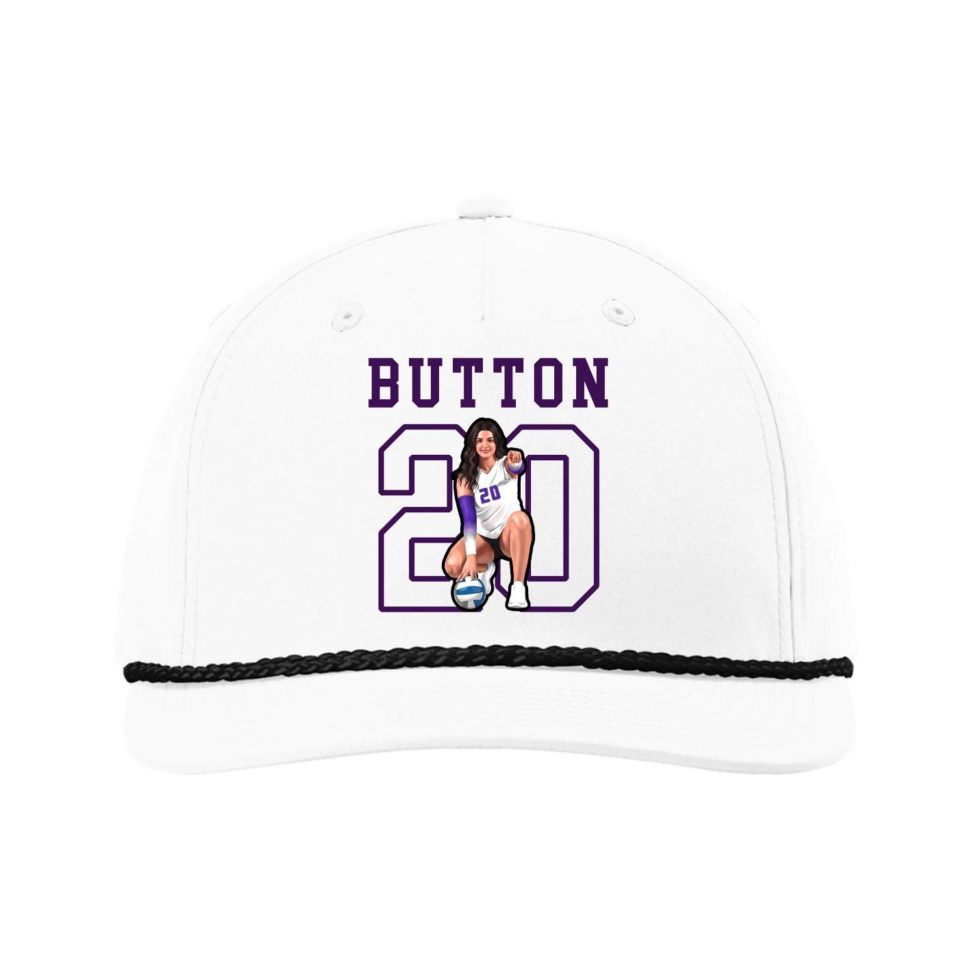 Five-Panel Classic Rope Cap — Shirsey in White