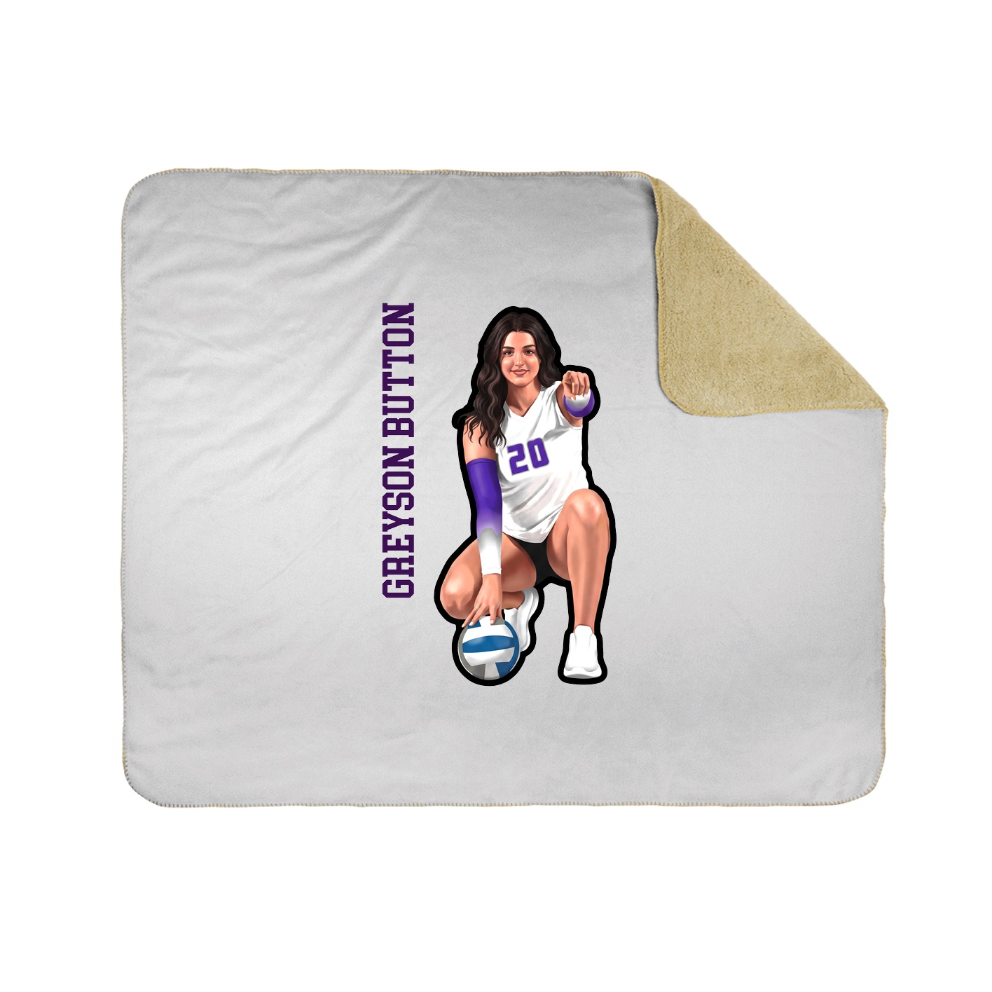 50x60 Sherpa Lined Throw Blanket