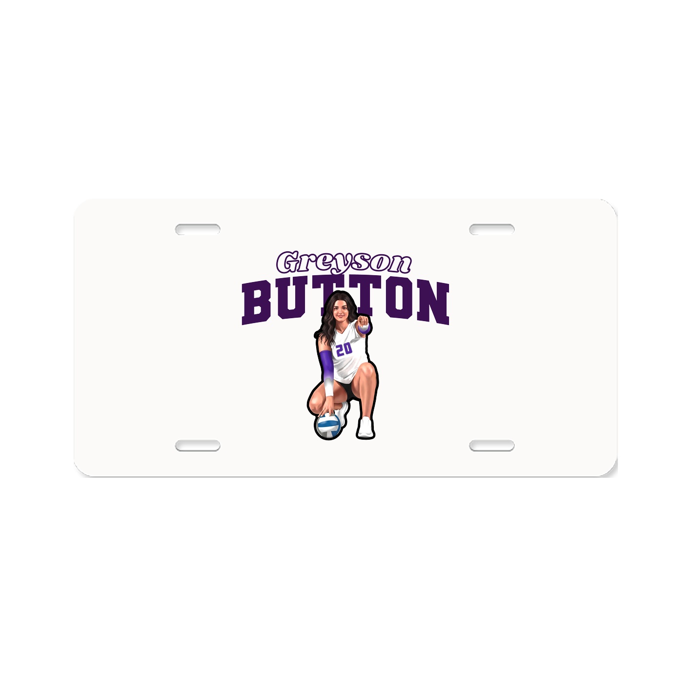 License Plate — Name Arch in Classic