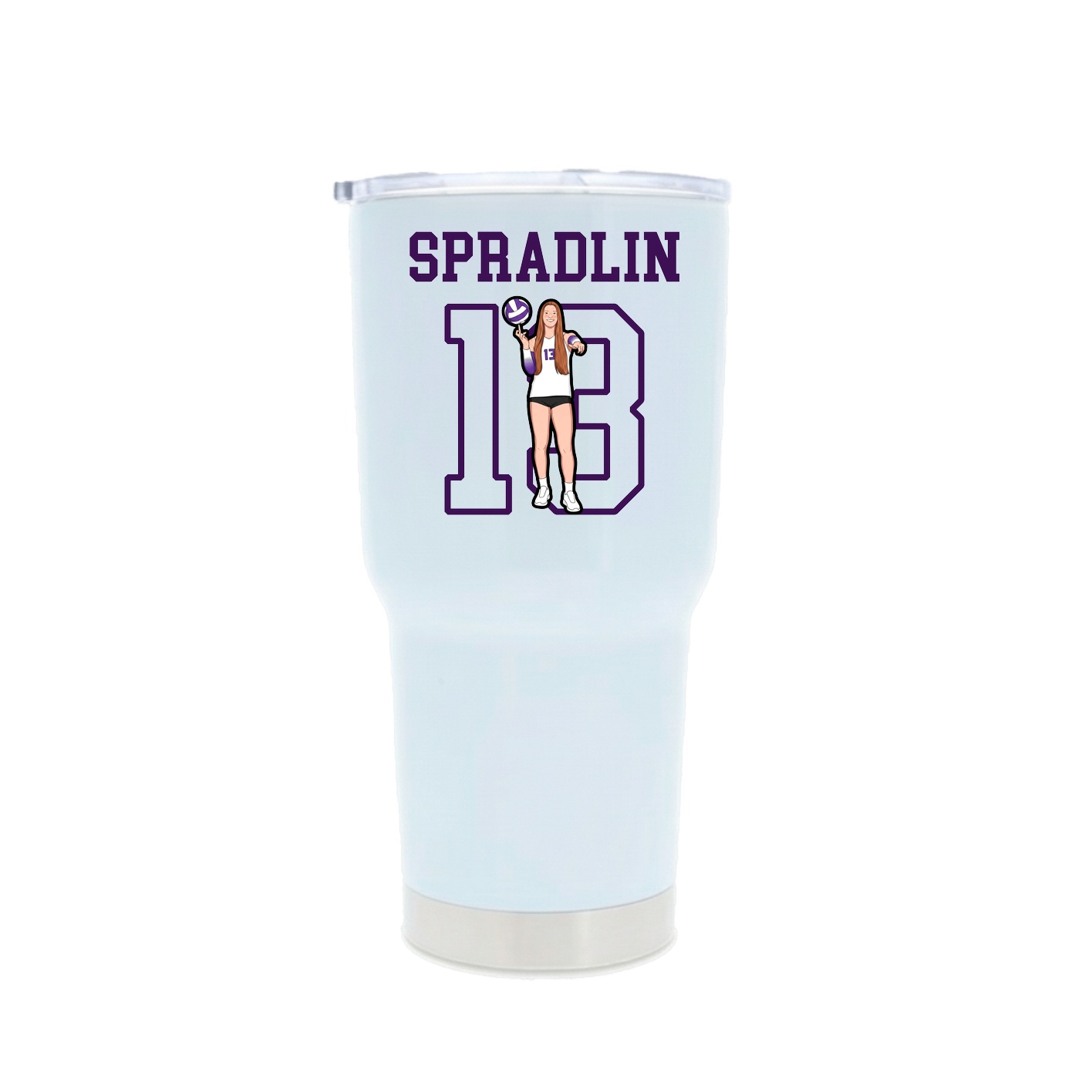 30oz Stainless Steel Tumbler — Shirsey in White