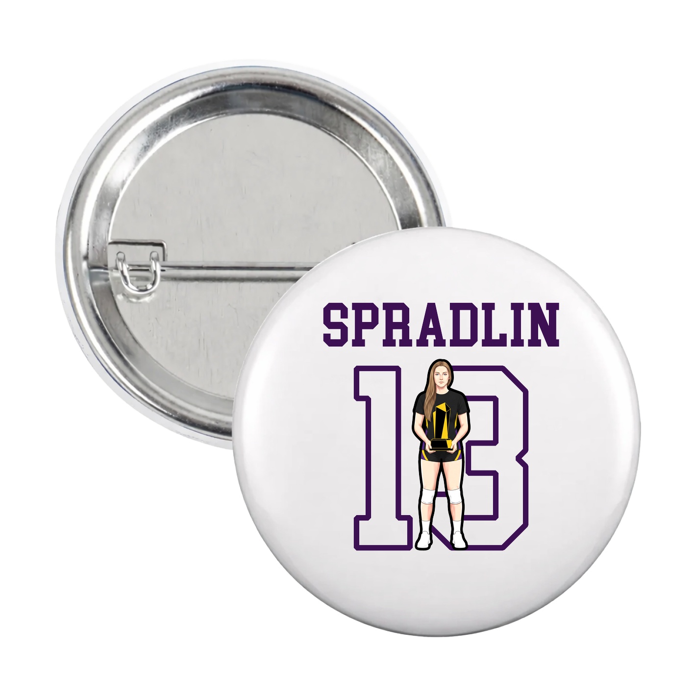 Game Day Button — Shirsey in White