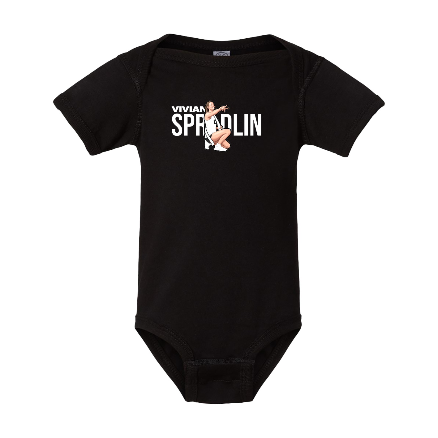 Baby Onesie — Player Name in Black