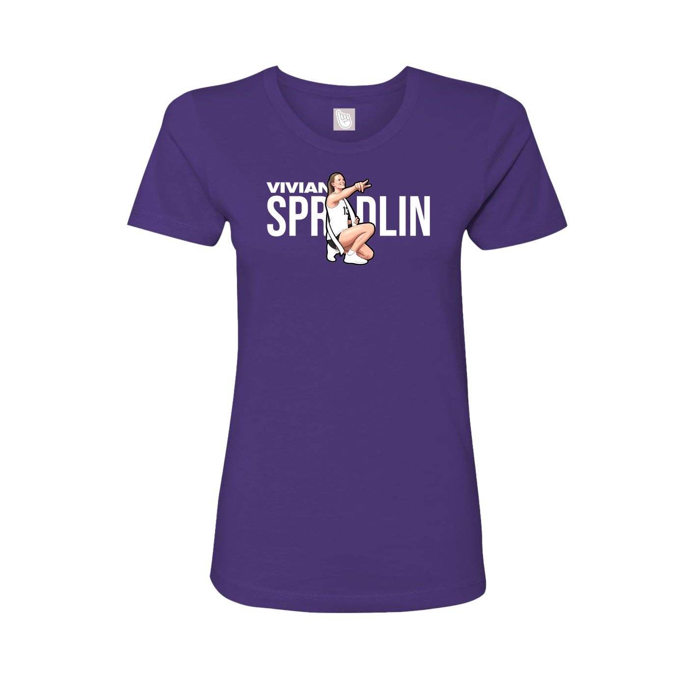 Womens Tee — Player Name in Purple
