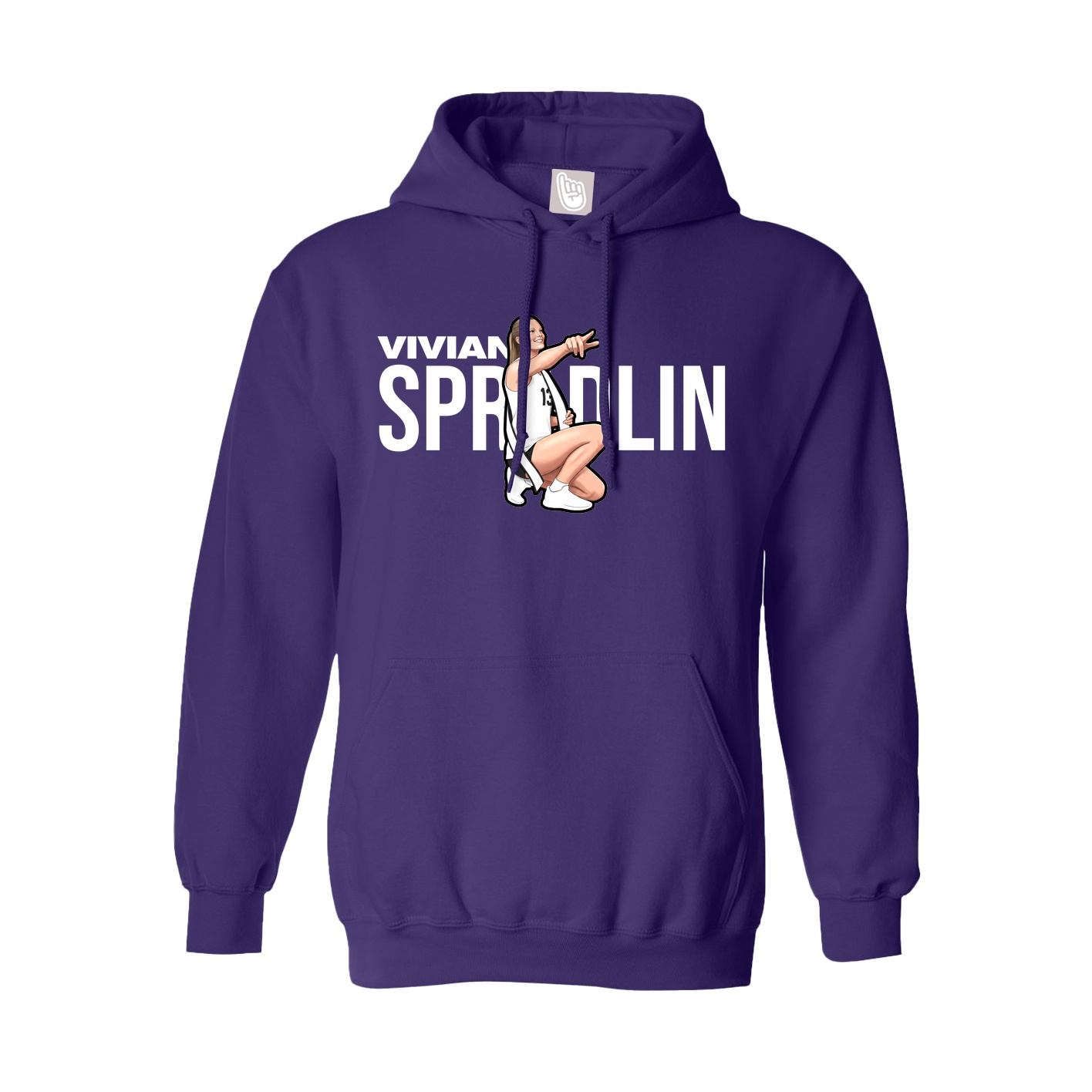 Hoodie — Player Name in Purple