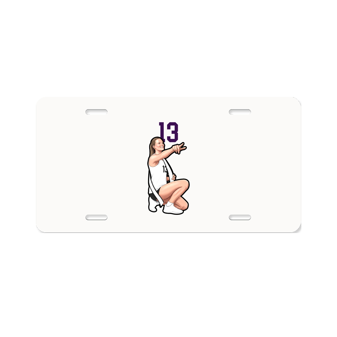 License Plate — Number Top in Classic