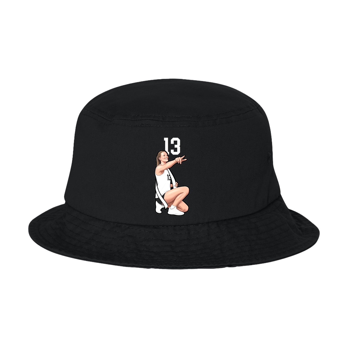 Bucket Cap — Number Top in Black