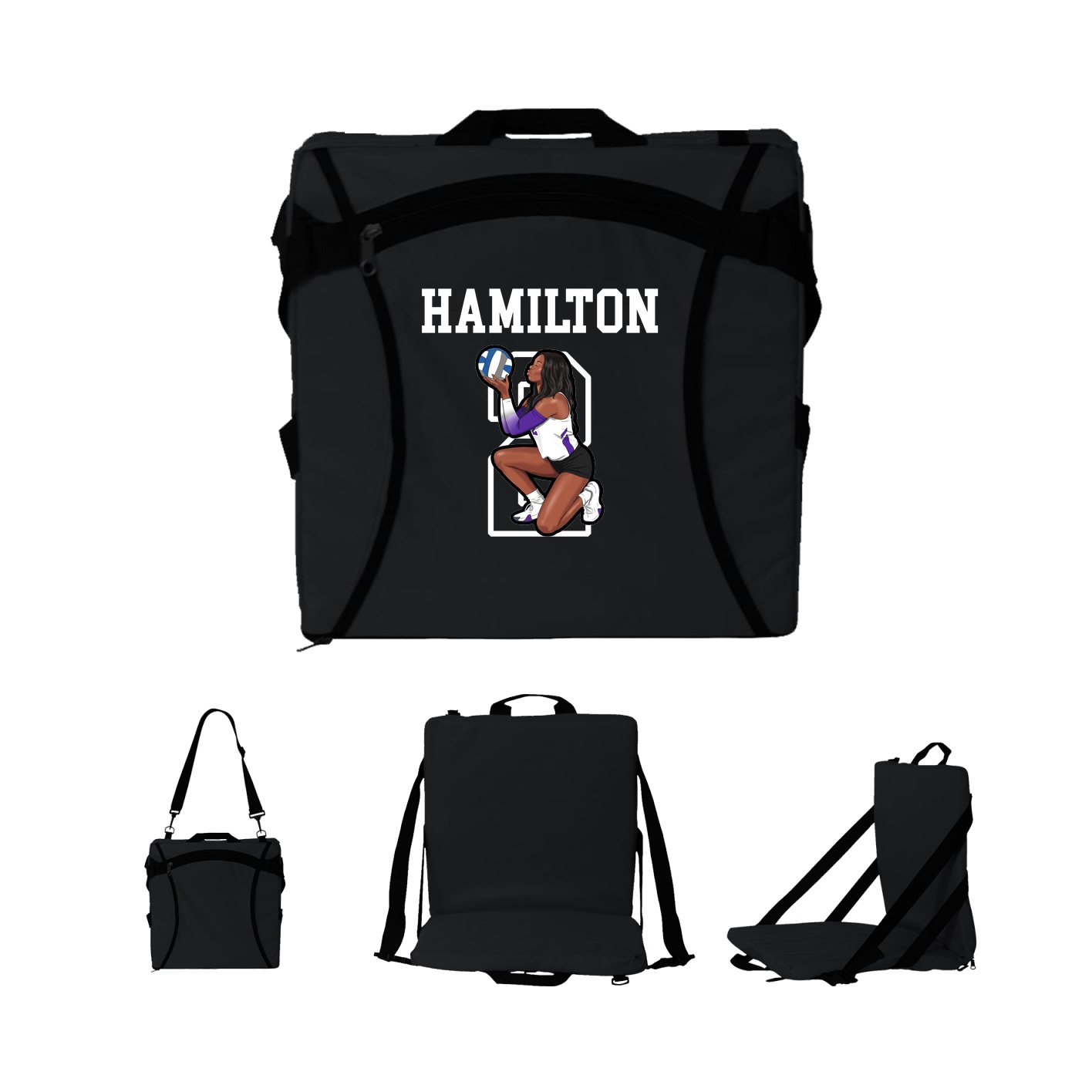 Folding Stadium Seat — Shirsey in Black