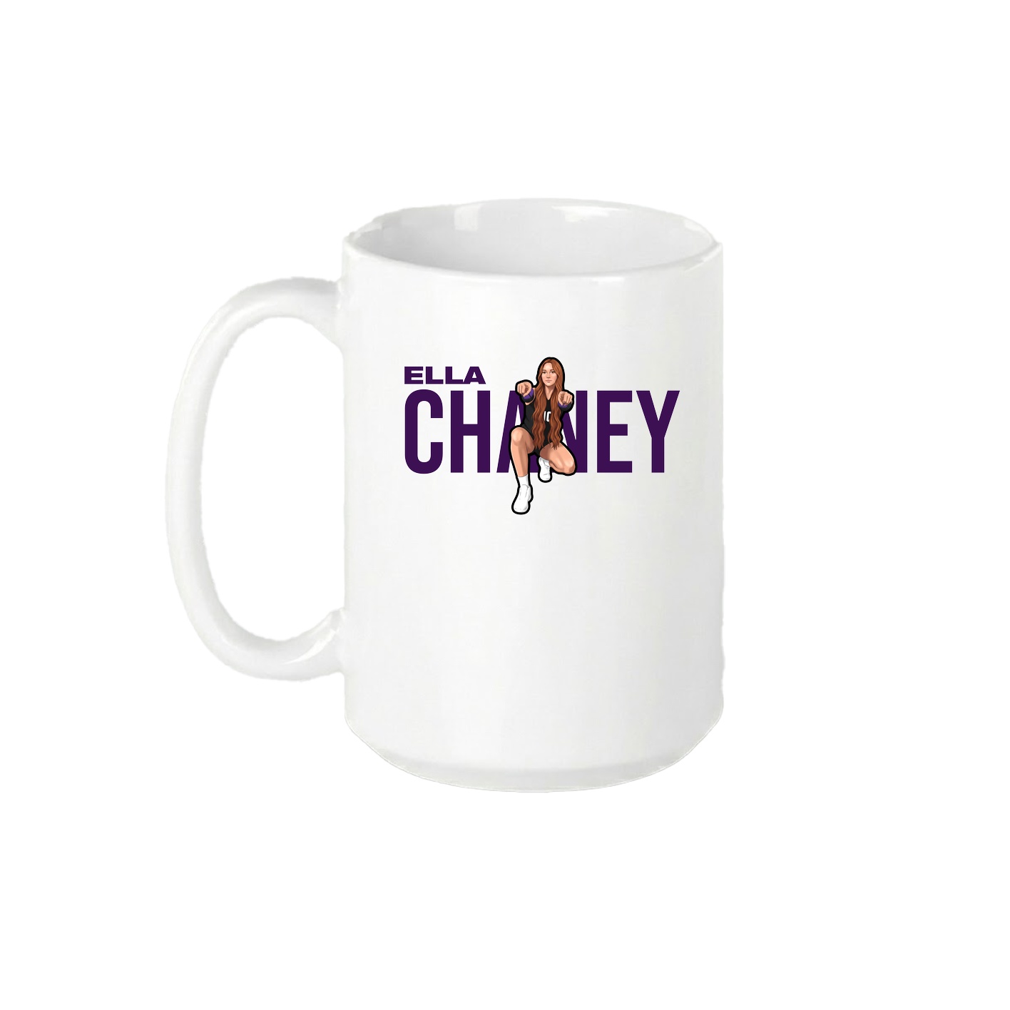 15oz Coffee Mug — Player Name in White