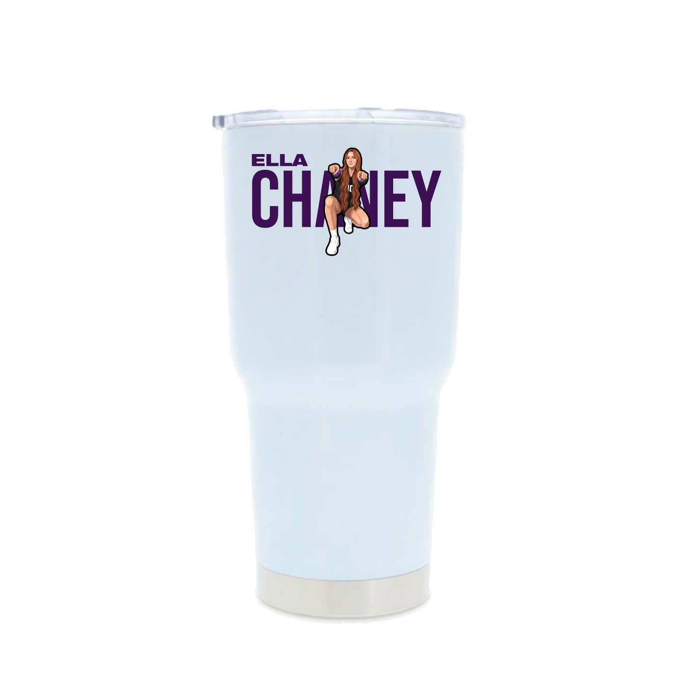 30oz Stainless Steel Tumbler — Player Name in White