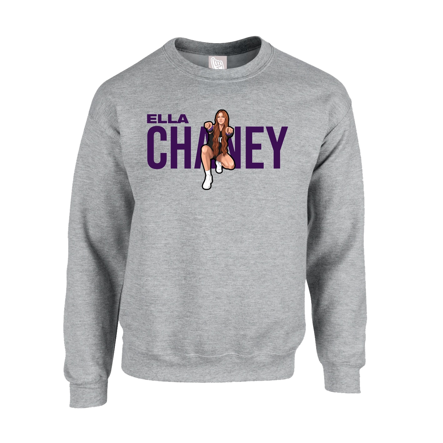 Fleece Crew — Player Name in Grey