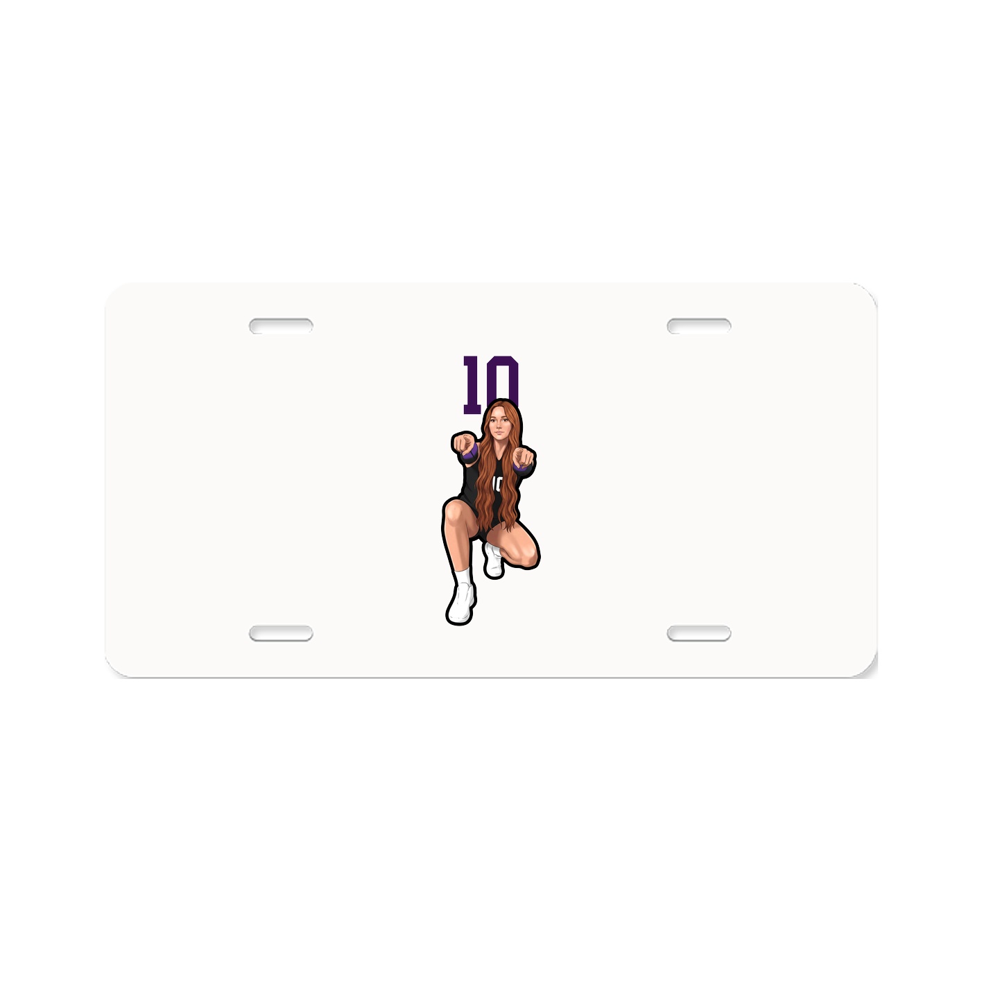 License Plate — Number Top in Classic