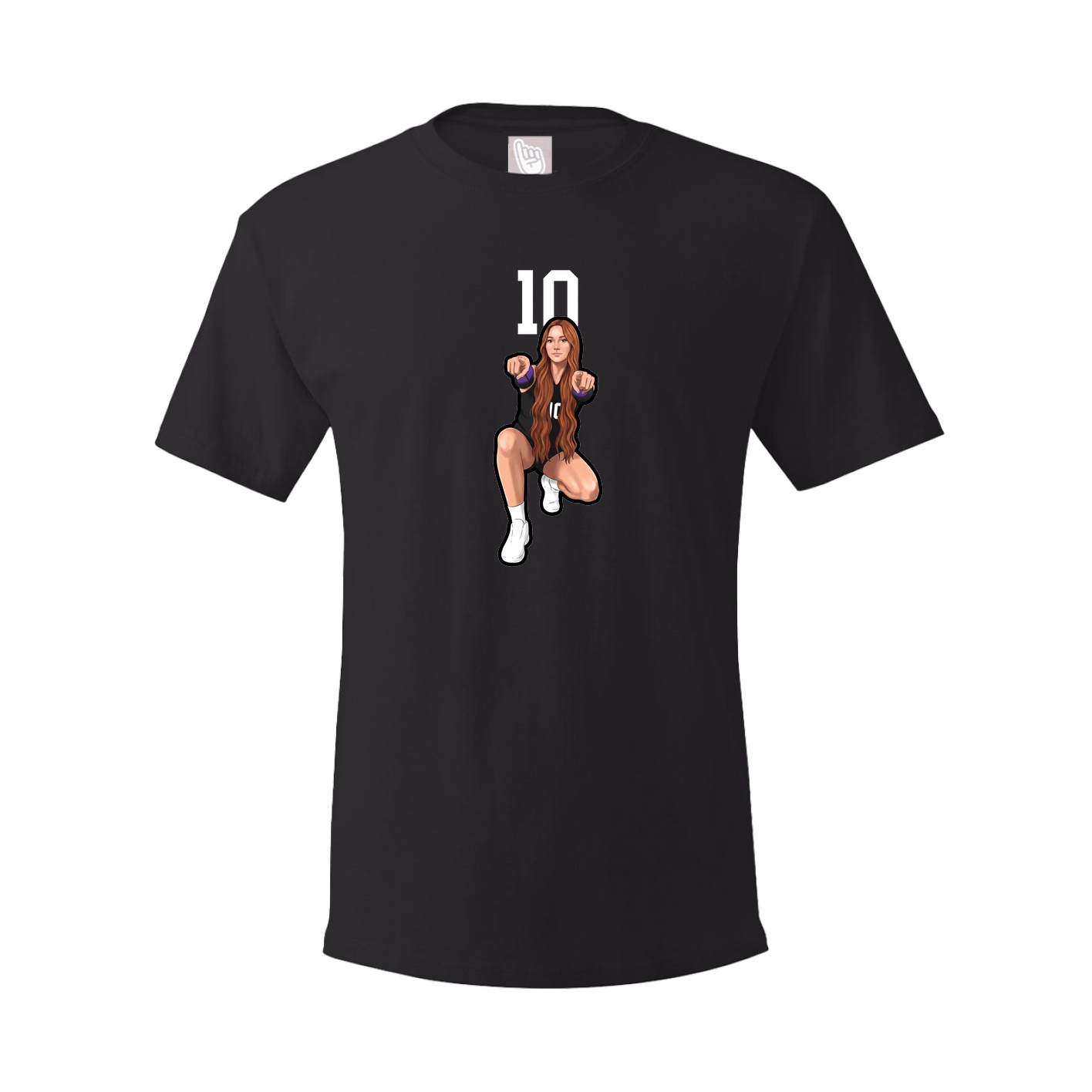 Youth Tee — Number Top in Black