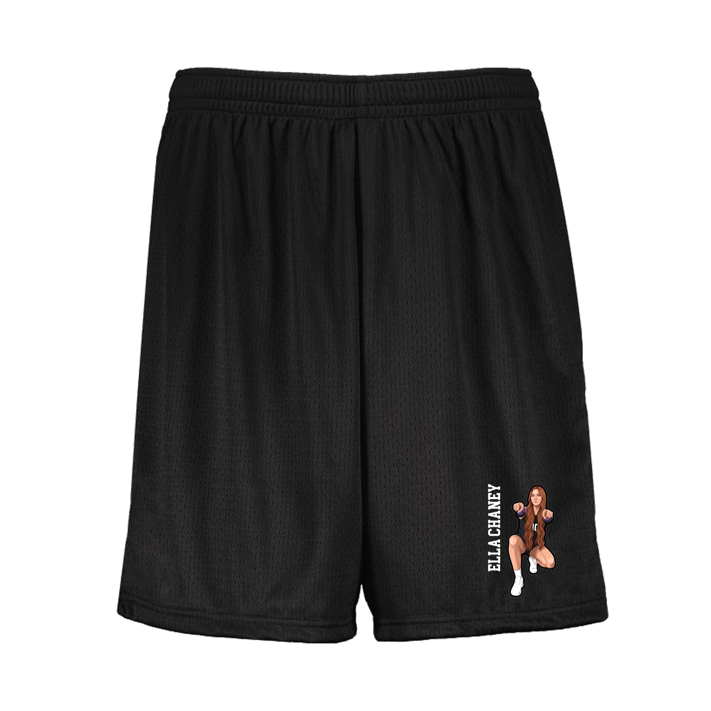 Shorts — Name Vertical in Black
