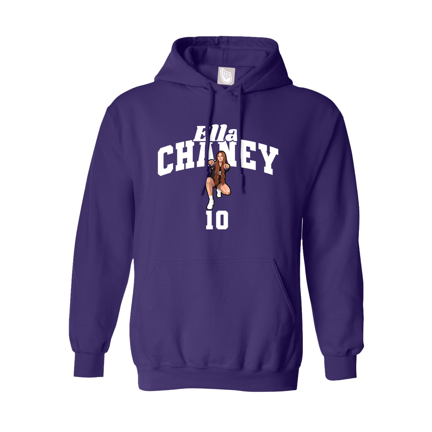 Hoodie — Signature Arch in Purple