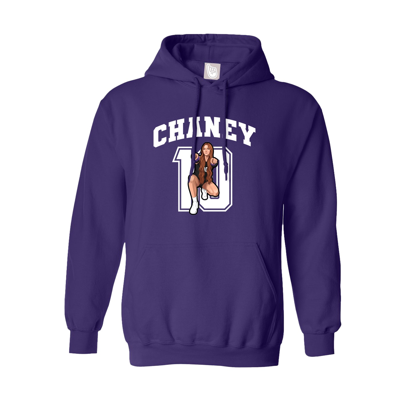 Hoodie — Number in Purple