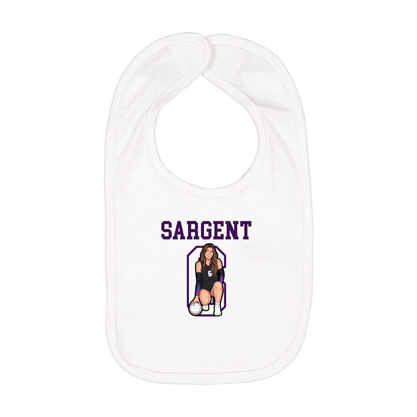 Infant Bib — Shirsey in White