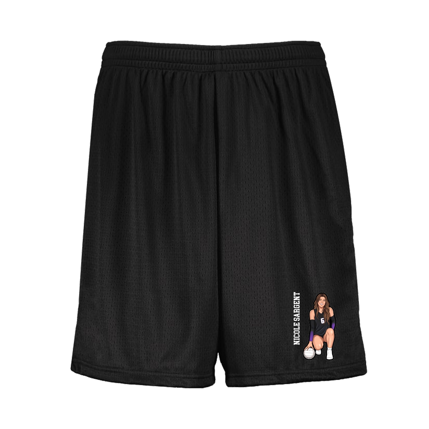 Shorts — Name Vertical in Black
