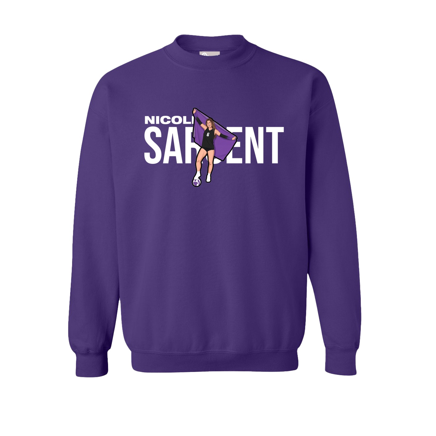 Fleece Crew — Player Name in Purple